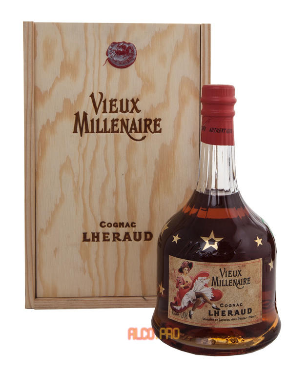 Lheraud Cognac Vieux Millenaire wooden box коньяк Леро Коньяк Вье Миленар в деревянной коробке Lheraud Cognac Vieux Millenaire wooden box коньяк Леро Коньяк Вье Миленар в деревянной коробке