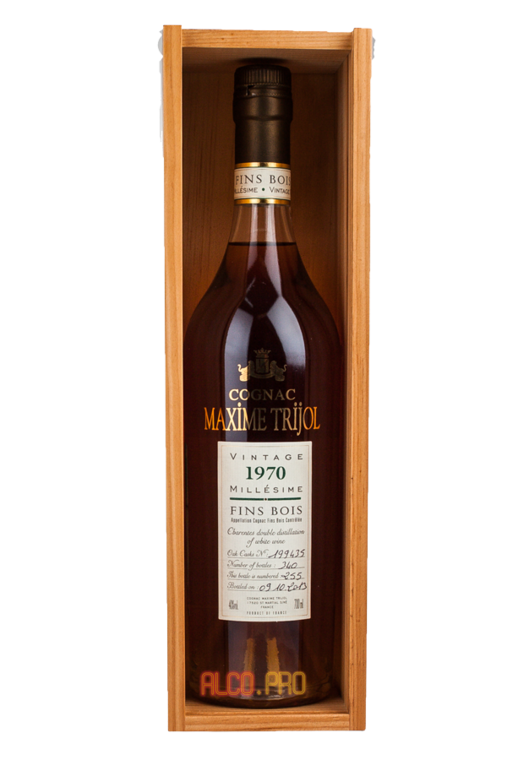 Maxime Trijol Millesime Fins Bois 1970 0,7l Коньяк Максим Трижоль Миллезиме Фин Буа 1970г 0,7л в д/я Maxime Trijol Millesime Fins Bois 1970 0,7l Коньяк Максим Трижоль Миллезиме Фин Буа 1970г 0,7л в д/я
